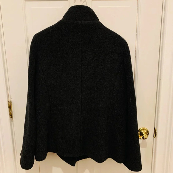 Hilary Radley 12 M/L Black Alpaca Wool Coat Jacket Made In Peru - Picture 15 of 16